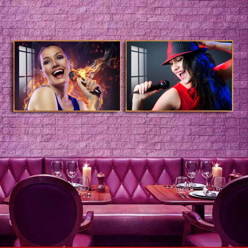 ktv音乐吧挂画唱歌音乐培训教室壁画酒吧背景墙画麦霸k歌厅装饰画