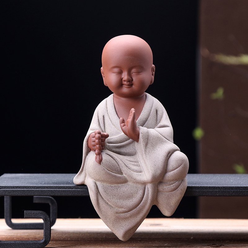 创意新中式手工禅意小沙弥玄关