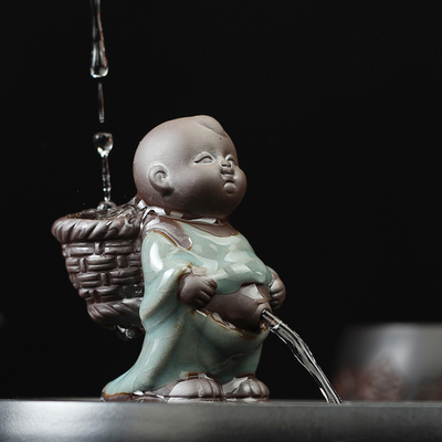 可爱尿童茶宠摆件精品小孩撒尿