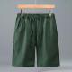宽松休闲大裤 3050天丝亚麻短裤 衩 子男沙滩裤 中裤 男夏季 麻料五分裤