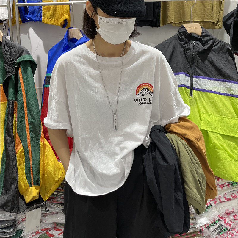 TYJR宽松短袖印花T恤女新款2022