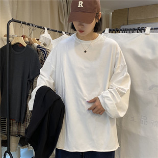 TYJR 秋季女装2024新款韩版宽松圆领纯棉长袖t恤卫衣女上衣95811