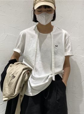 TYJR 夏季新款女装2023韩版宽松时尚百搭字母短袖T恤女上衣83070