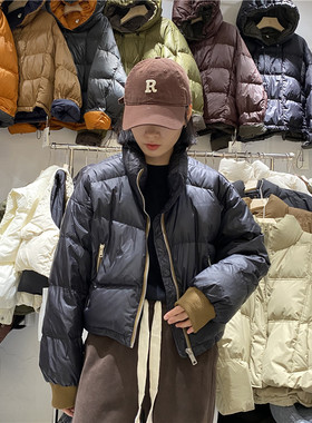 TT TY1980冬季新款女装韩版宽松长袖立领时尚短款羽绒服女87860