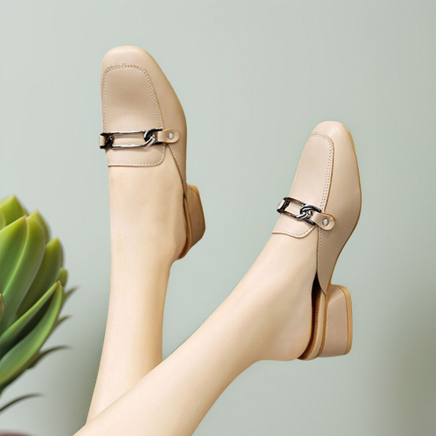 网红拖鞋女外穿31码32小码穆勒鞋春季新款粗跟大码懒人鞋平底凉拖,女鞋,包头拖,淘宝优惠券,粉丝福利购,淘宝优惠卷