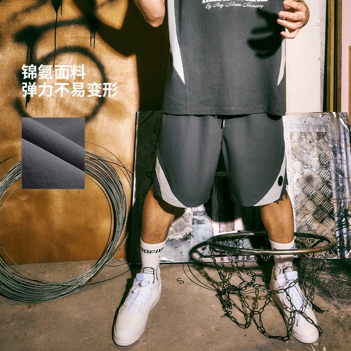 李宁反伍宽松运动短裤AKSV747