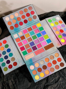 化妆师专用彩色眼影盘大盘105色舞台妆cos玩妆beauty glazed正品