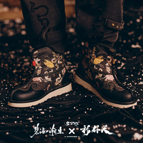 衫仟尺22秋冬新款羊毛羊皮官靴