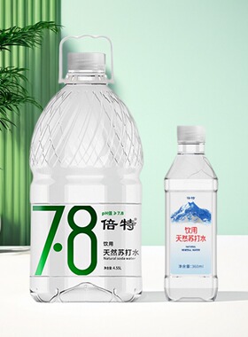 倍特天然大桶装泡茶水原味苏打水组合装家用[4.55L*4+360ml*6瓶]