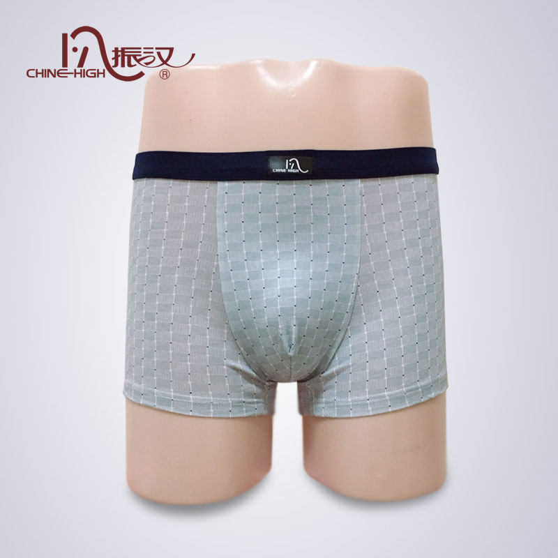 振汉男士内裤 夏天薄款透气四角裤头大码印花中腰平角裤学生底裤