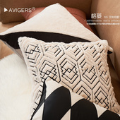 diy混搭沙发抱枕靠垫宿舍客厅正方形靠枕床头靠背腰靠ins风抱枕套