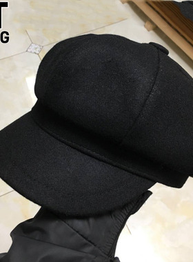 香港I.Tgreg小头围休闲毛呢八角帽女秋冬复古百搭鸭舌帽贝雷帽潮