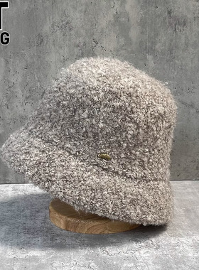 I.TGREG素颜遮脸水桶帽女秋冬羊毛渔夫帽保暖护耳盆帽百搭显脸小