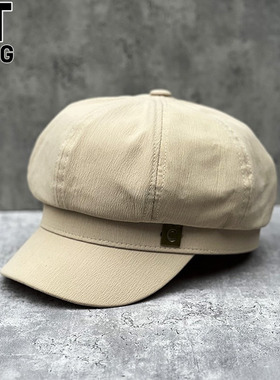 香港I.Tgreg新款春夏季C字母百搭八角帽女帽薄款透气休闲贝雷帽潮