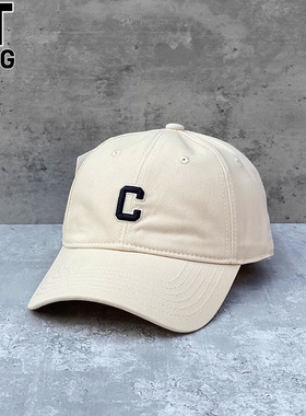 香港I.Tgreg男女棉质薄款C字母刺绣软顶棒球帽休闲百搭鸭舌帽子潮