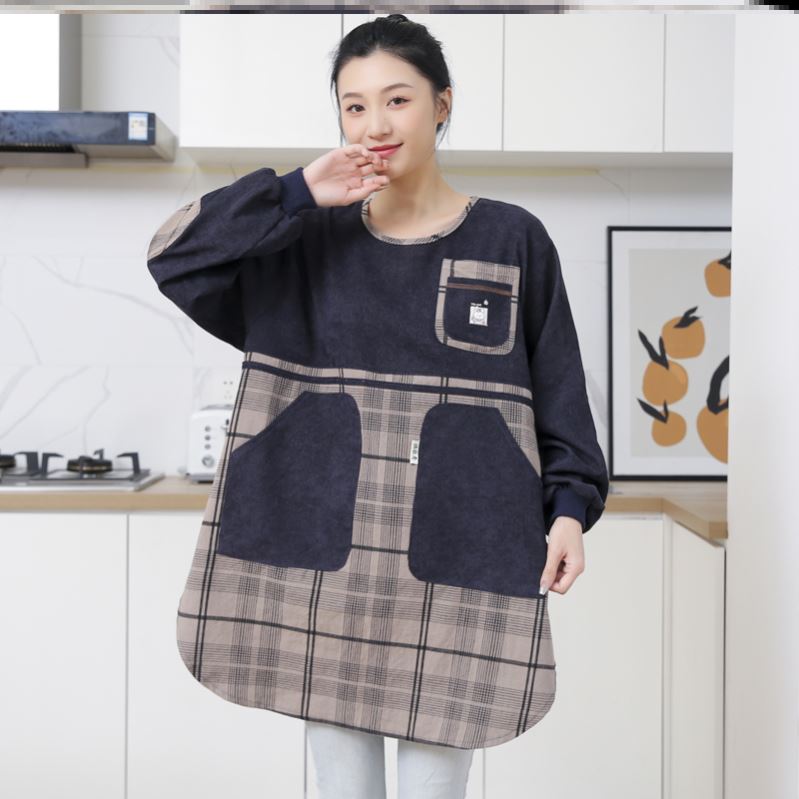 罩套羽绒服的围裙罩衣加肥加大上班欧式成人女款爆款2022新款简约