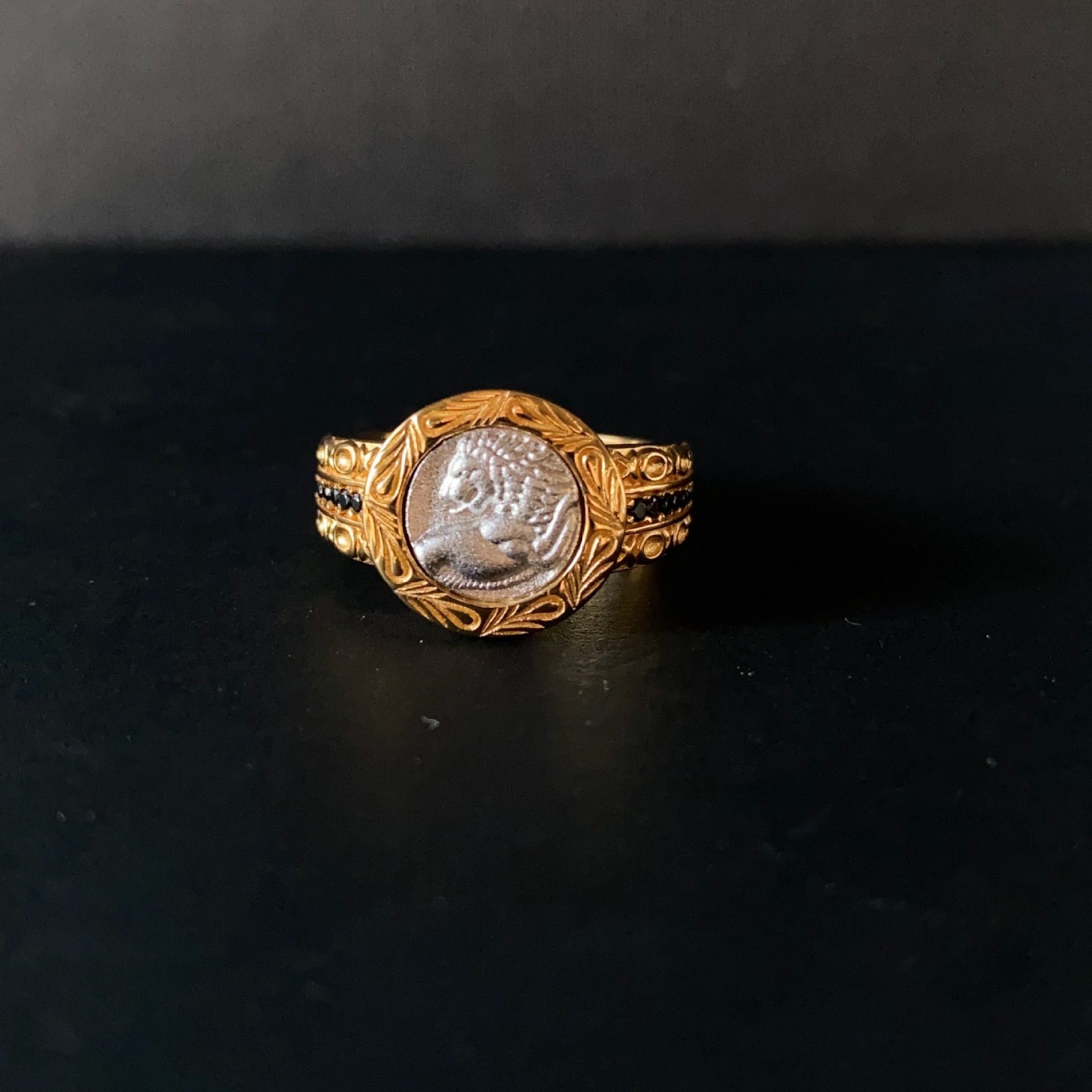 意大利回首狮雕花古币戒指复古通体925纯银浮雕男女情侣食指戒ins,饰品/流行首饰/时尚饰品新,银饰戒指,淘宝优惠券,粉丝福利购,淘宝优惠卷