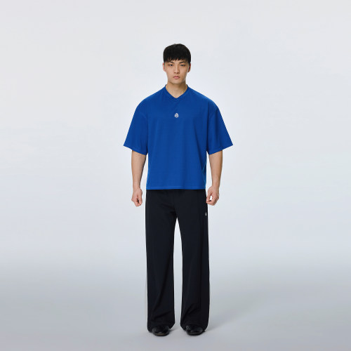 AFTERGLOW夏季男装网眼超宽松健身短袖 落肩透气速干显大训练上衣