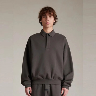 Fear SS24纯色长袖 Essentials Polo翻领卫衣 God 弹跳潮人FOG