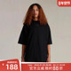 God Essentials 弹跳潮人Fear 24SS皮标logo纯色宽松短袖 T恤潮