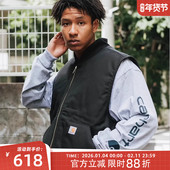 立领拉链帆布马甲工装 弹跳潮人 Carhartt卡哈特V01美式 厚背心保暖