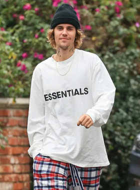 Fear Of God Essentials FOG胸前字母标语20款圆领套头长袖T恤男
