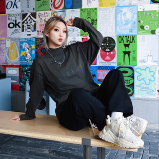 Fear God Essentials T恤 弹跳潮人 纯色植绒圆领打底长袖 FOG