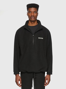 断码清仓 Fear of God Essentials FOG 复线高街半拉链摇粒绒卫衣