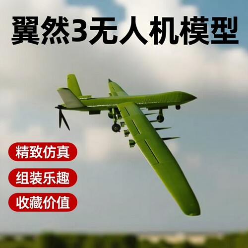 微缩翼龙3无人机可活动机翼模型