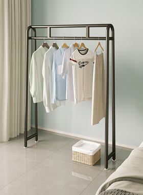 黑色衣架落地卧室新款25cm窄角小型家用简易阳台门后床边衣帽架子