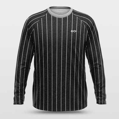 XHOLIC日系条纹美式复古篮球运动T恤男女夏季宽松长袖体恤投篮服