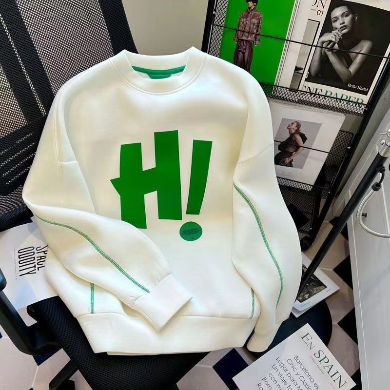 2022秋冬套头加绒加厚卫衣男女新款韩版大码300斤情侣oversize潮