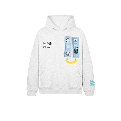 特大码300斤秋冬季美式胖ｍｍ套头百搭外套男女趣味电话情侣卫衣