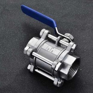 316L不锈钢三片式 球阀内门螺纹丝扣焊接阀对焊3PC4分分1WHE寸D6N1