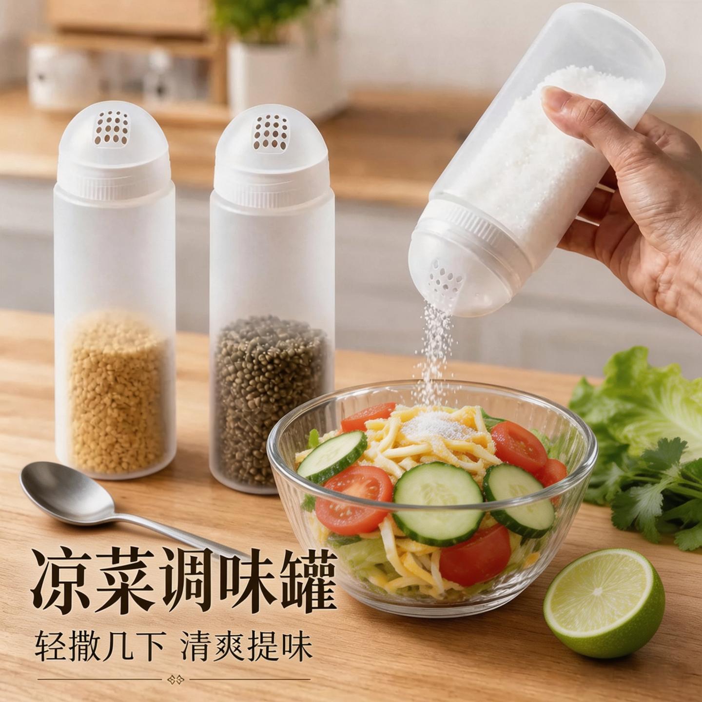 厨房带孔旋盖撒料瓶密封防潮调味瓶调料瓶防潮辣椒粉盐瓶烧烤料瓶