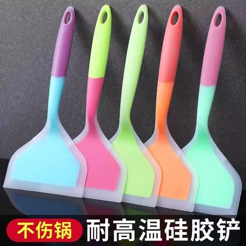 Силиконовая лопаточка для блинов, устойчивая к высоким температурам, кастрюля с антипригарным покрытием, лопаточка тамагояки, не повреждающая кастрюля, лопаточка для выпечки, кухонная лопатка для домашнего приготовления