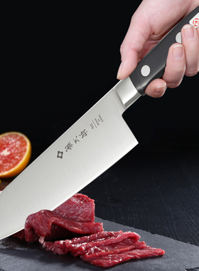 日本Tojiro藤次郎钴合金钢切片刀水果刀切菜刀红点设计VG10三德刀
