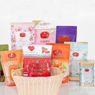 包邮 泰国直邮CHATRAMUE手标3IN1泰式 奶茶柠檬红绿奶茶100g满100元