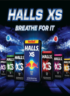 泰国直邮HALLS XS荷氏无糖迷你冰球薄荷糖超能粒盒装13g满百包邮