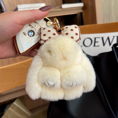 ins蝴蝶结可爱小兔子书包包挂饰