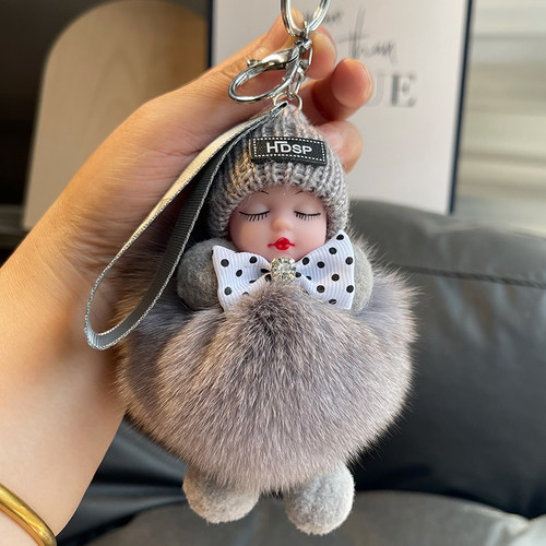 毛绒球公仔书包包挂件生日礼物