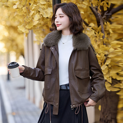皮衣女款2025新款今年流行爆款