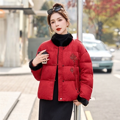 中年妈妈洋气羽绒服女款