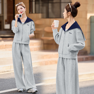 休闲运动套装女款爆款2026新款春秋妈妈时尚一整套穿搭两件套春装