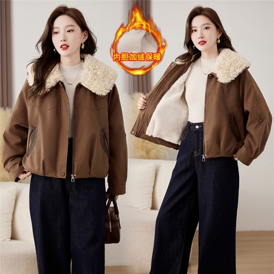 棉服女款2025新款内里加绒短袄
