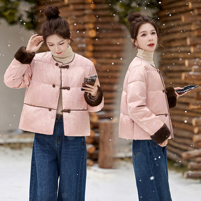 新中式国风羽绒服女款短款