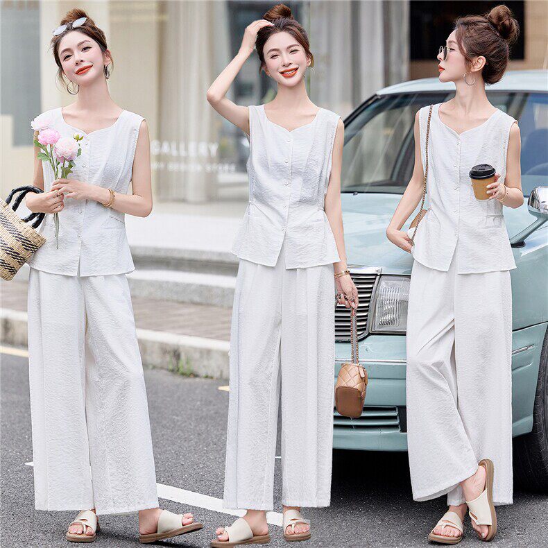 2026年夏季中年妈妈高档套装宽松遮肚显瘦短袖裤子洋气穿搭整套