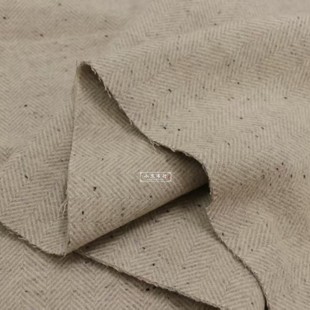 米色双面羊绒布料秋冬大衣西装男女马甲背心裙贝雷帽廓形夹克面料