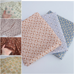 四季款复古唐风棉绸印花汉服时装布料 旗袍垂坠人棉睡衣面料集合