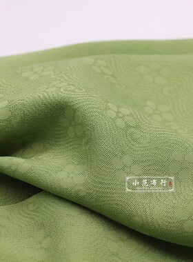落花流水仿花罗提花布料汉服旗袍古装新中式连衣裙磨砂感沙罗面料